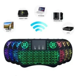 Mini Teclado Controle Sem Fio Para Smart Tv Box Iluminado Luz Led Fornecedor de Atacado para Lojista Revenda Caixa Fechada