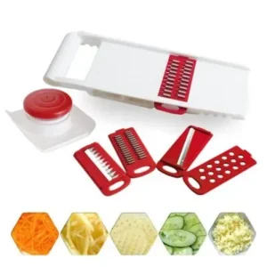 Multi Cortador Fatiador Batata Picador Legumes Manual 5 em 1 Fornecedor de Atacado para Lojista Revenda Caixa Fechada