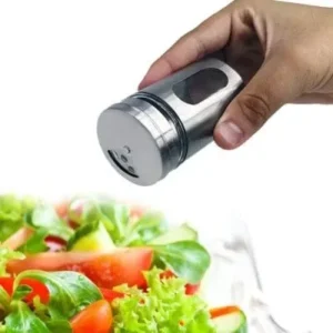 Porta Condimentos Temperos Vidro Inox Com Visor Luxo Fornecedor de Atacado para Lojista Revenda Caixa Fechada