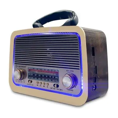Rádio Portátil AM/FM Retro Bluetooth Fornecedor de Atacado para Lojista Revenda Caixa Fechada