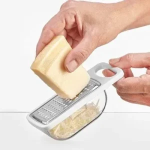 Ralador de Queijo Inox Com Coletor Dispenser Reservatório de Plástico Fornecedor de Atacado para Lojista Revenda Caixa Fechada