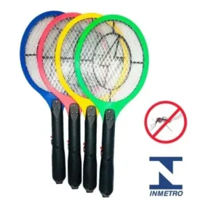 Raquete Elétrica Mata Mosca e Mosquito Dengue Insetos Recarregável 110/220 Bivolt Fornecedor de Atacado para Lojista Revenda Caixa Fechada