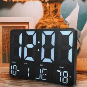 Relógio Digital LED De Parede E Mesa Calendário Alarme Data Temperatura Com Controle Remoto Fornecedor de Atacado para Lojista Revenda Caixa Fechada