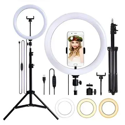 Ring Light 10 Polegadas 26 cm Anel De Led Iluminador Com Tripé Fornecedor de Atacado para Lojista Revenda Caixa Fechada