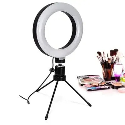 Ring Light De Mesa Iluminador De Led Tripé 6 Polegadas com Suporte Celular Fornecedor de Atacado para Lojista Revenda Caixa Fechada