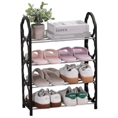 Sapateira 4 Andares Vertical Organizador Sapato Prateleira Até 8 Pares Fornecedor de Atacado para Lojista Revenda Caixa Fechada