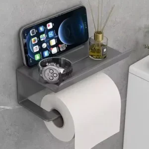 Suporte Para Papel Higiênico Premium Com Apoio Para Objetos Fornecedor de Atacado para Lojista Revenda Caixa Fechada