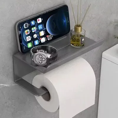 Suporte Para Papel Higiênico Premium Com Apoio Para Objetos Fornecedor de Atacado para Lojista Revenda Caixa Fechada