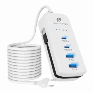 Tomada Carregador De Celular USB E PD 4 Portas Fornecedor de Atacado para Lojista Revenda Caixa Fechada