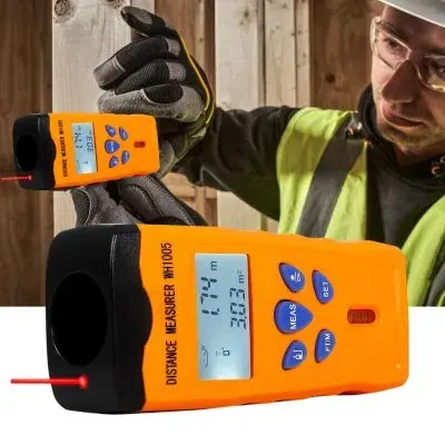 Trena Digital A Laser Com Nível Bolha 18M Fornecedor de Atacado para Lojista Revenda Caixa Fechada